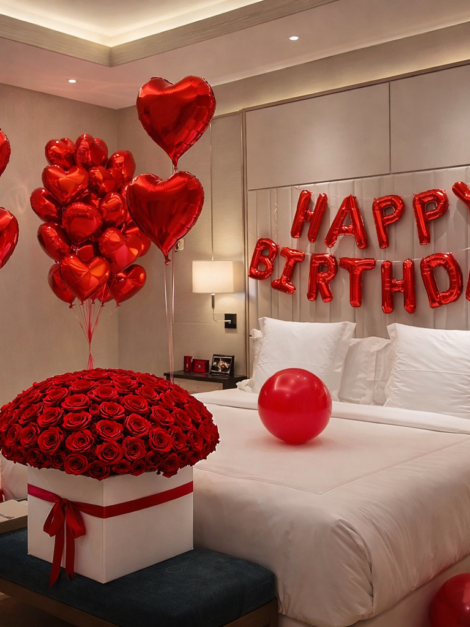 Luxury Birthday Room Setup