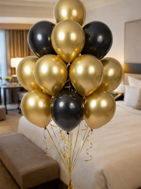 Golden Night Balloons