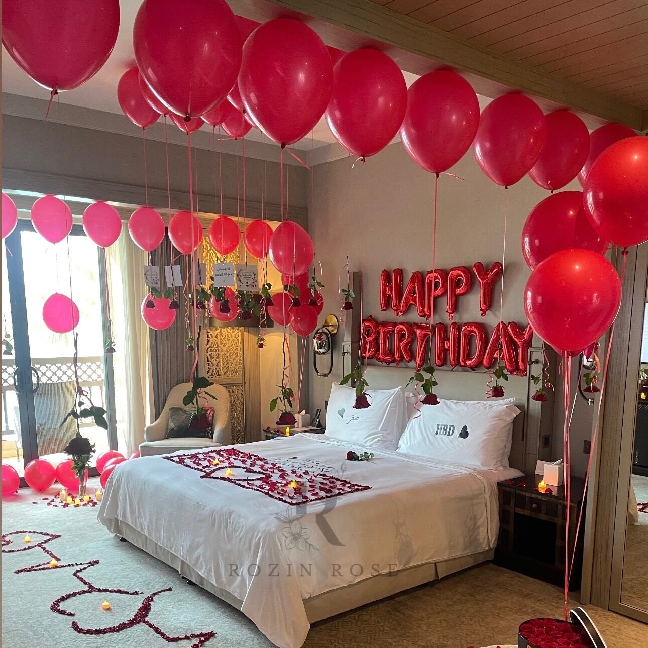 Luxury Birthday Hotel Room Arrangement