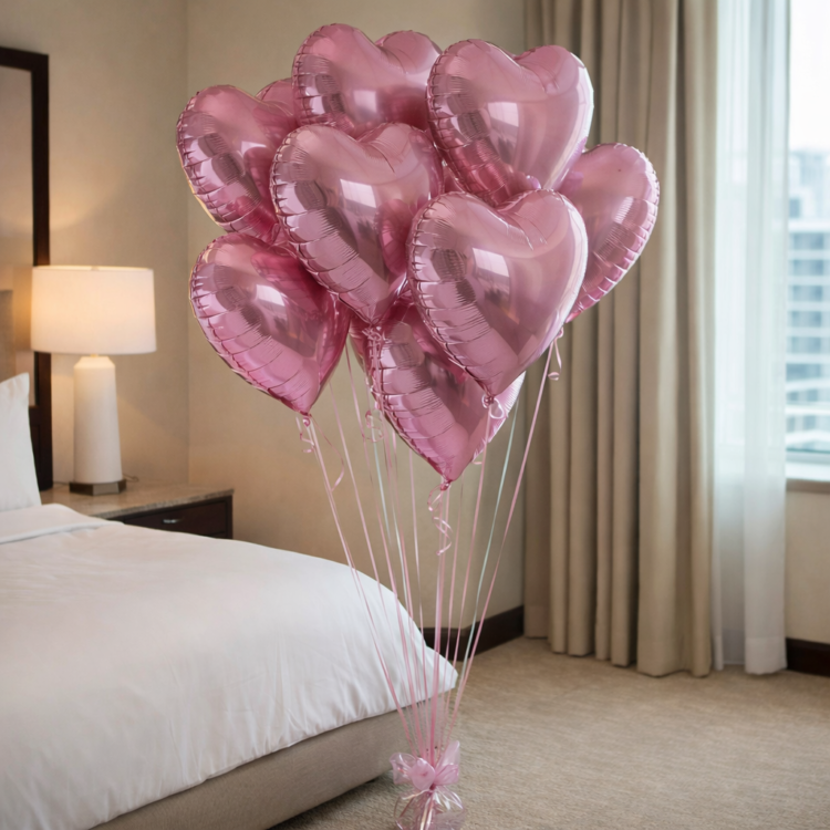 pink balloons
