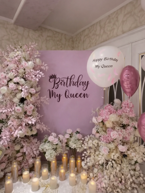 Birthday Queen – Luxury Floral Celebration Setup