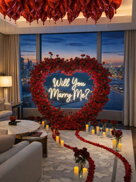 Will You Marry Me – Luxury Proposal Room Setup