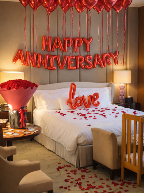 Romantic Anniversary Room Setup