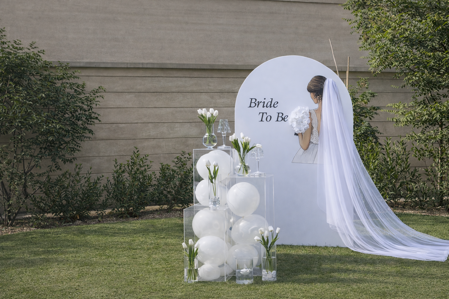 Elegant Bride To Be Garden Setup