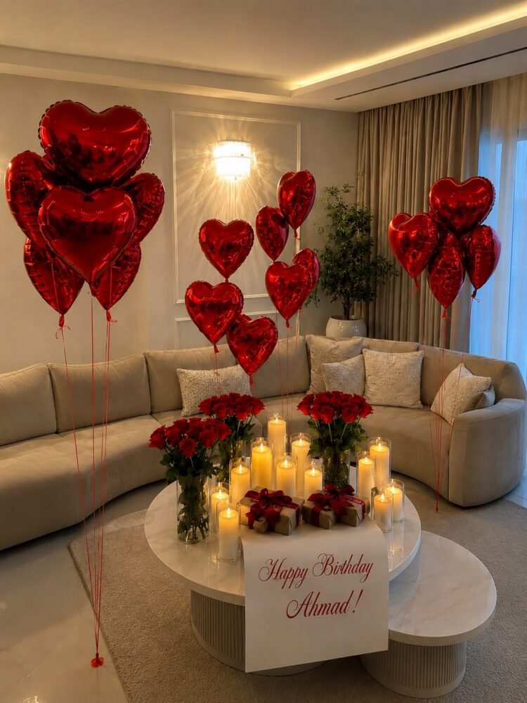 Red Luxury Birthday Setup