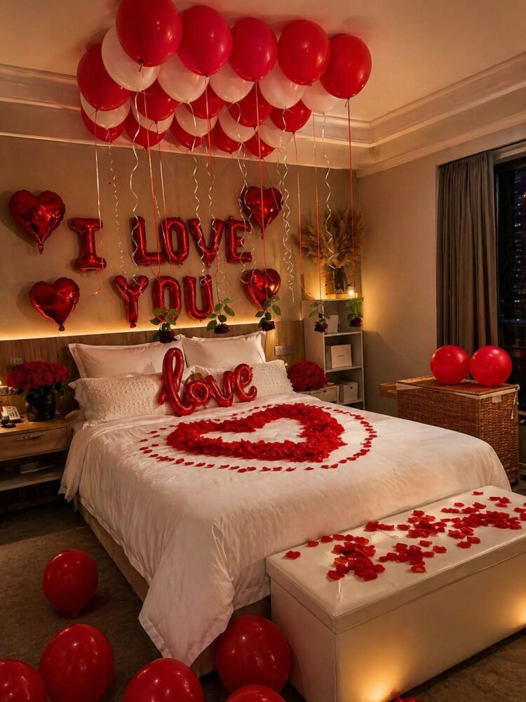 Romantic Wedding Bed Decoration